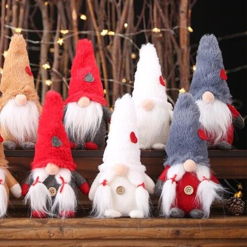 Christmas Ornament Gift Faceless Santa Claus Doll Plush Doll Holiday Cartoon Party Banquet Decor Doll For Home New Year Ornament