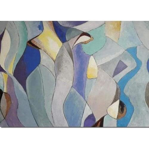 Hand Painted Abstract Art Blue Painting On Canvas Colorful Modern Oil Artwork Breath Of Life Bedroom Bathroom Wall Decor Unique