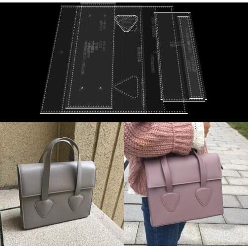 Sewing pattern DIY handcraft leather handbag acrylic version type drawings leather art paper pattern template