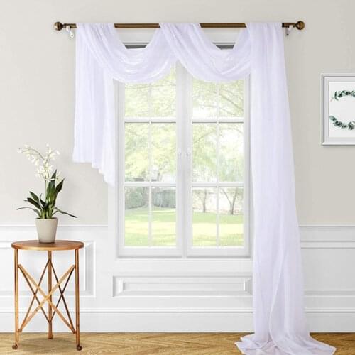 Wedding Arch Drapping Outdoor Yards Curtain Drapery Ceremony Reception Swag Stage Dressed White Transparent Thin Gauze