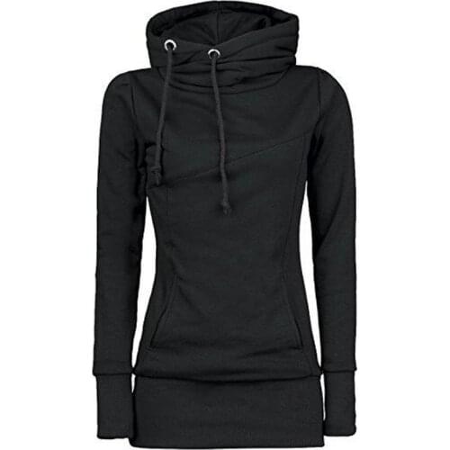 2019 Autumn Female Hooded Sweatshirt Zipper Up Slit Back Long Sleeve Loose print Women Fleece Hoodies Coats plus size women