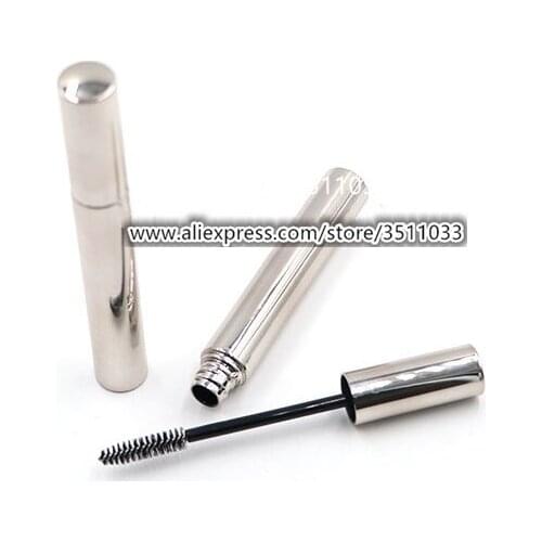 Empty 5ml Light Silver Mascara Tube Cosmetic Eyelashes Cream Refillable Vial Liquid Bottle Container 5cc Beauty Mascara Tube