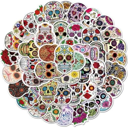 50 Amazon cross-border Terror Skull stickers Luggage graffiti laptop tablet waterproof stickers