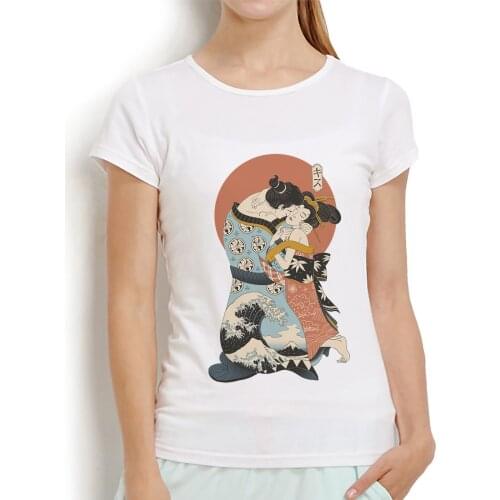 Ukiyoe style famous Kiss of Gustav Klimt cool t shirt women summer new casual short sleeve tshirt femme kawaii streetwear