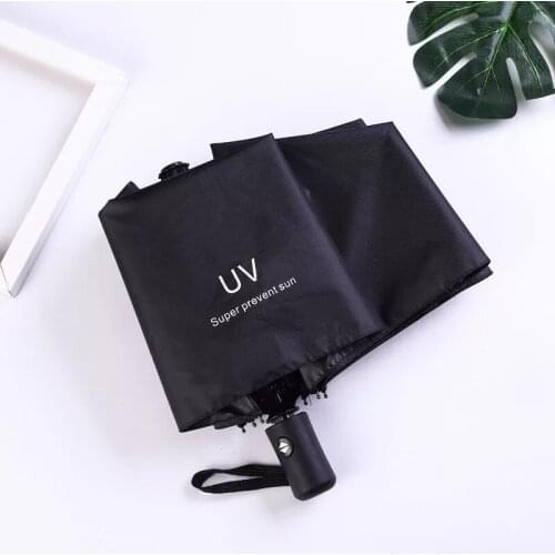 High End Fully-automatic Umbrella Thickened Black Coating Sun Umbrellas Women Men Reverse Folding Umbrella