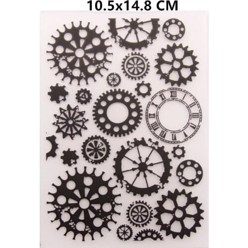 2021 Gear Clock Dial Embossing Folders for File Papers Album Stencils Cards Making Template DIY 3D Scrapbooking Cutting Dies