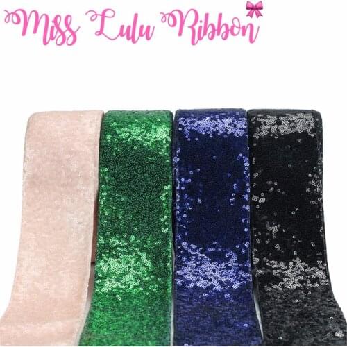 3"75mm Shiny Sequin Cutting Ribbon Green Glitter DIY Christmas Bowknots Hair Band Making 25yards/roll Small Sequins