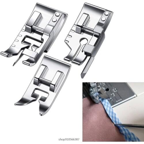 3pcs Stitch in Ditch Foot 1/4 Inch Quilting Patchwork Presser Foot Set Multifunction for Household Sewing Machines 21 Wholesales