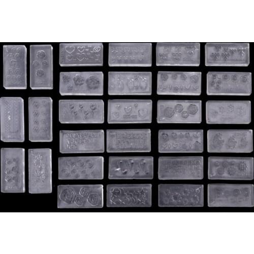 30 Styles DIY 3D Acrylic Nail Art Tool Silicone Carved Mold Template Mould Kit