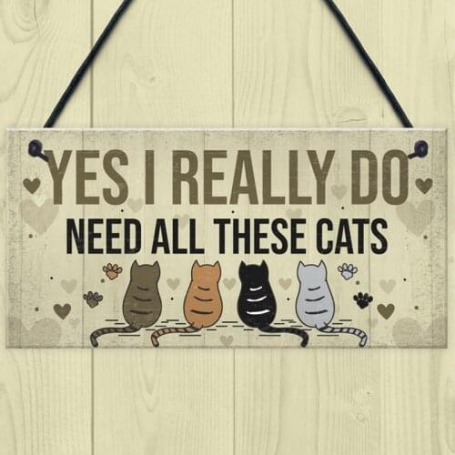 5 Styles Pet Friendship Diet Gift Life Is Better With Cats Cats Welcome Wood Hanging Plaque Gift For Cat Lovers