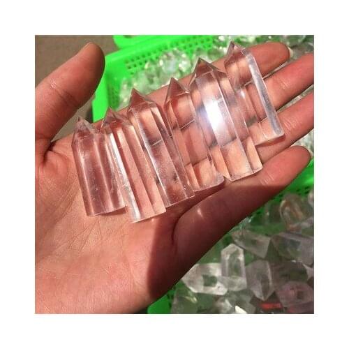 160-180g 6Pcs Large Clear Lemurian Seed Quartz Natural Point Crystal Rough Healing
