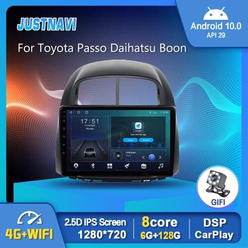 JustNavi Car Radio For Toyota Passo Daihatsu Boon Android 10.0 Navigation GPS WIFI Auto Stereo Multimedia Video Player GPS 10