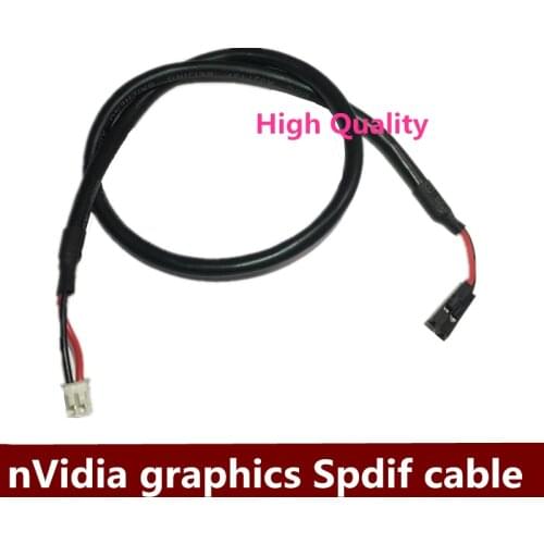 Free shipping nVidia graphics Spdif cable 2PIN N card DVI, HDMI audio transmission line