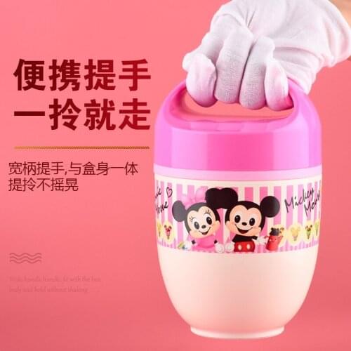 Disney childrens insulated tableware insulated lunch box stewed lunch box portable double-layer insulated barrel