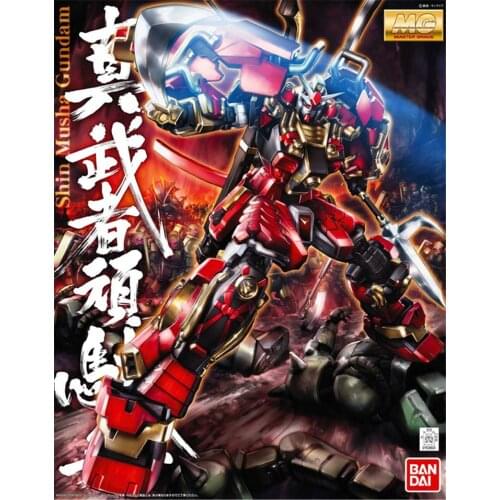 BANDAI GUNDAM MG 1/100 Shin Musha Gundam Gundam model kids assembled Robot Anime action figure toys