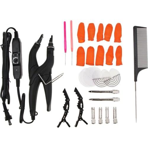 Professional Hair Extensions Tool Fusion Heat Iron Connector Wand Melting Tool Kit with Adjustable Temperature Setting