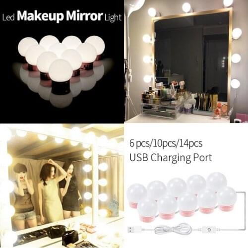 Hollywood Style LED Vanity Mirror Lights Bulbs For Makeup Dressing Table Ultra Bright Lighting Fixture StripVanity Mirror Light