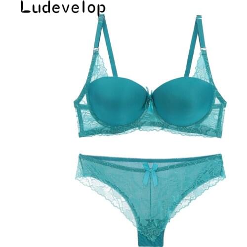 Luxurious Elegance Bra And Panty Set Back Closure Underwear Set Female Sexy Lace Brand Push Up Secret Women Bra Set