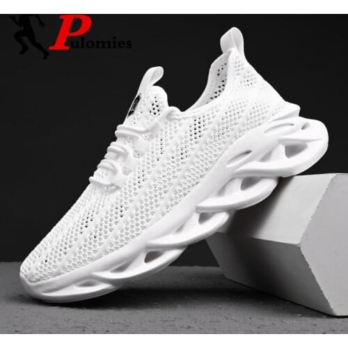 PULOMIES Men Sneakers Men Casual Shoes Summer Mesh Shoes Men Sport Shoes Spring Platform Sneakers Men Runnning Shoes 39