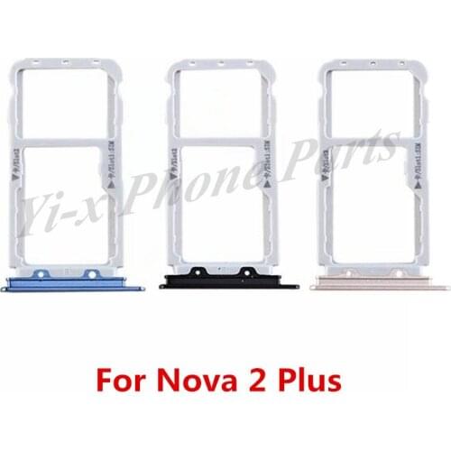 SIM Card Tray Micro SD Card Tray Holder Slot For Huawei Nova 2 Plus Nova2 Plus Nova2P Replacement Parts