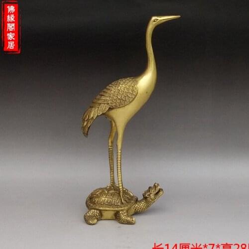 A copper ornaments have a long dragon crane lucky Masuhisa Home Furnishing decoration craft gift house