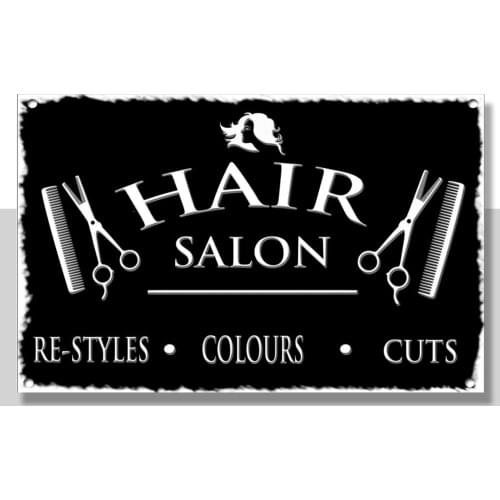 HAIR SALON METAL SIGN,RE-STYLES,COLOURS,CUTS, SIGNAGE, HAIR CUTS, SHOP,SCISSORS