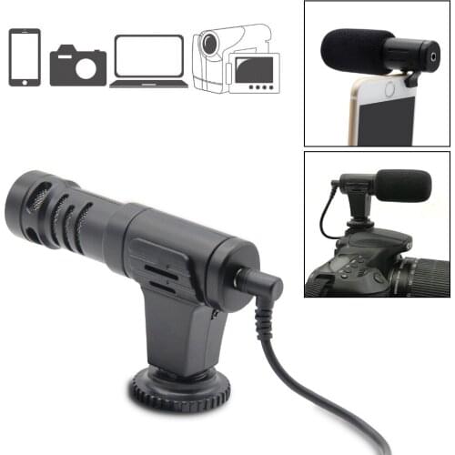 MIC-06 Microphone For SLR DSLR Camera Smartphone For iPhone Samsung Mic Microphone 3.5mm protable Video Record Mini Mic