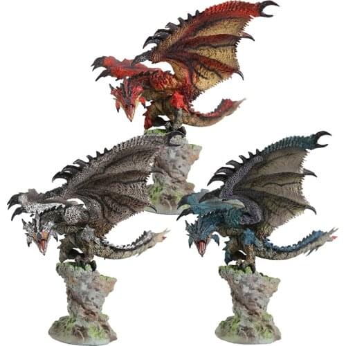 Monster Hunter World Red Sliver Azure Rathalos GK Statue PVC Figure Collectible Model Toy