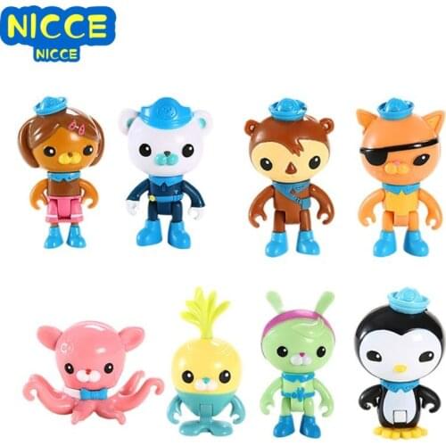 Nicce The Octonauts toy set for children toys Barnacles Kwazii Weight Penguin Shellington Dashi anime action figure toy for kid