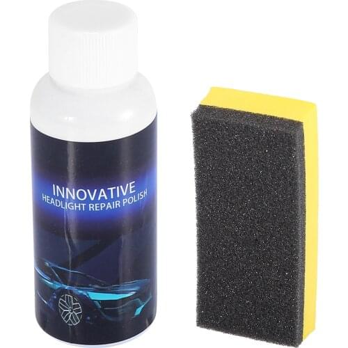 Uxcell 50ml Car Headlight Repair Fluid Set with Sponge Scratch Remove Repair Polishing Car Light Repair Agent