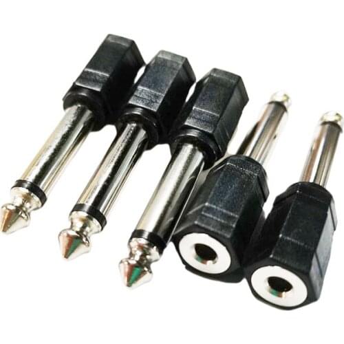 NCHTEK 6.3mm 1/4" Male Plug Mono to 3.5mm 1/8" Female Jack Audio Adapter Connector/Free shipping/10PCS