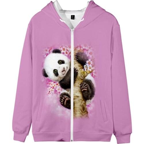 New Hot Sale 3D Chinese Panda Zipper Hoodies Boys/Girls Sweatshirt Harajuku Oversize Hoodies Casual Boys Jackets Kids Clothes