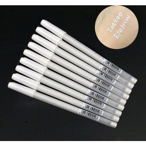 Newest Microblading White Surgical Eyebrow Marker Pen Tattoo Accessories Tattoo Surgical Skin Marker Pen for Permanent Make up