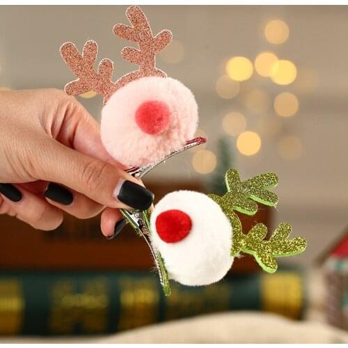 Christmas Headdress/Plush Hair Clip/Antler Hairpin/Santa Barrette/Kids Gift/Christmas Decoration/Christmas Head Buckle