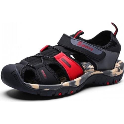Wrap Toe Sandals Men Breathable Outdoor Sport Shoes Male Anti-collision Summer Sandals Antiskid Beach Slippers for Aqua Wading