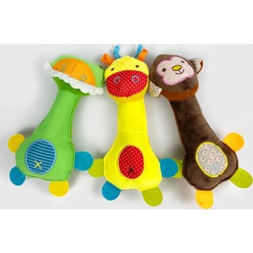 Pet Dog Plush Vocal Toy Dog Bite-resistant Cartoon Plush Monkey Deer Dinosaur Vocal Dog Rattle Reduce Pets Loneliness Toy