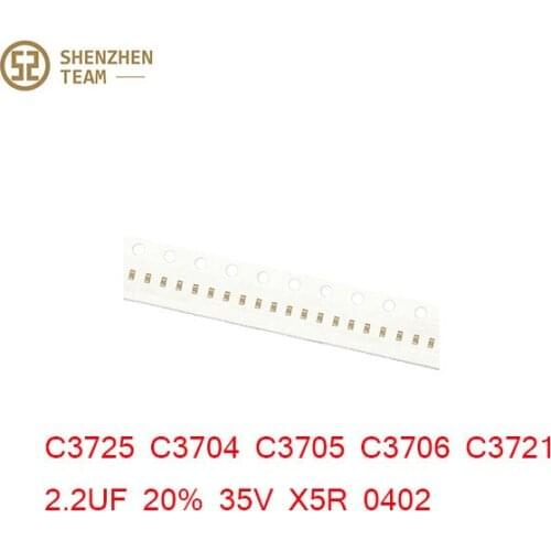 SZteam 30-100pcs/lot C3725 C3704 C3705 C3706 C3721 2.2UF 20% 35V X5R 0402 for iPhone 7 7plus