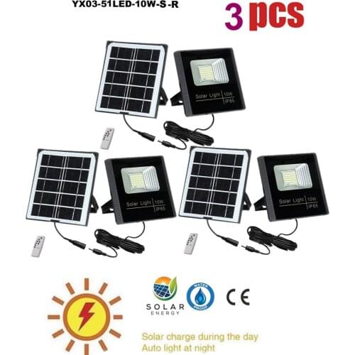 3pcs 51leds Outdoor Wall Solar Night Light smart on at night Lamp Auto On/ OFF Waterproof Porch Street Fence Garden Lighting sep