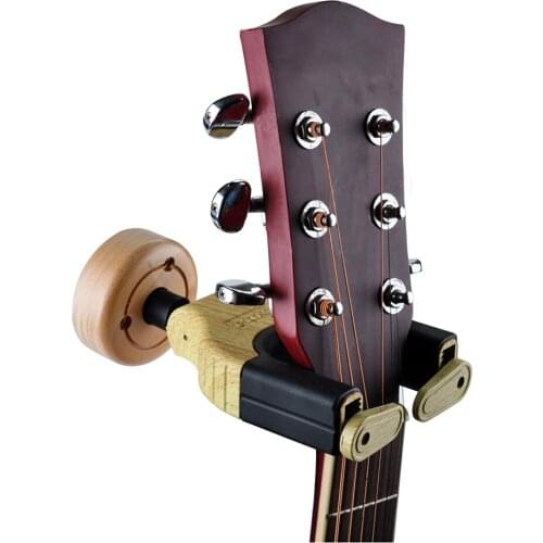 Unique Design Guitar Wooden Hook Holder Wall Mount Stand Rack Bracket Display For Guitars Bass Hot Sale automatic locking
