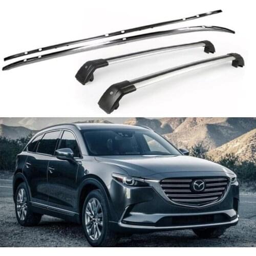 High Quality Aluminum Alloy Screw Installation Top Roof Rack Rail Luggage&Cross bar For Mazda CX-9 CX9 2017 2018 2019 2020 2021