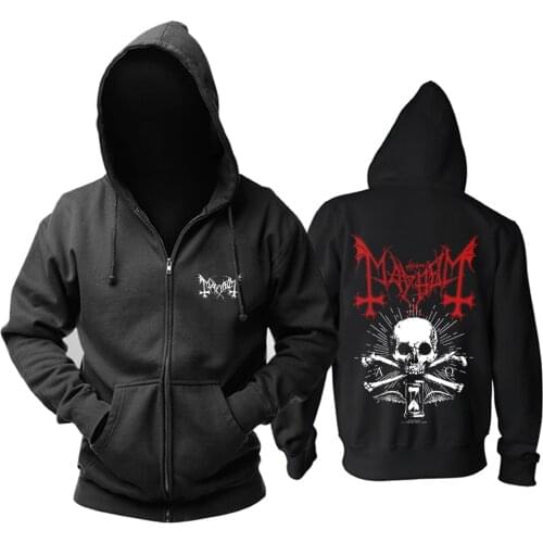 12 Kinds Harajuku Mayhem Cotton Rock Hoodies Shell Jacket Men Shirt Hardrock Metal Sweatshirt Zipper Fleece Skull Norway Flag