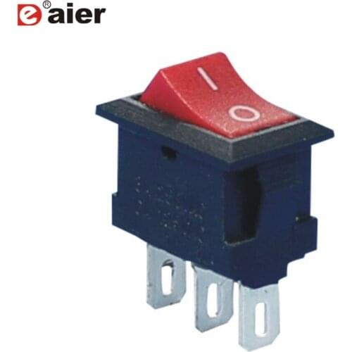 200PCS KCD5-102 3 Pins Mini SPDT Sub-miniature Rocker Switch T85 3A 250VAC With Solder Terminal