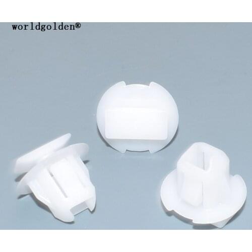 Worldgolden 100pcs auto fasteners Front Wheel Trim Retainer for Nissan#76882-JG00A(76882JG00A)