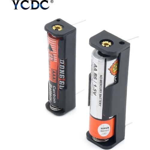 AAA AA Battery Holder Battery Storage Box With Long Pins DIY Lithium Battery Spring Box For 1 Piece AA AAA Battery