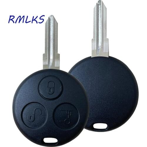 3 Buttons Replacement Car Remote Key Shell For SMART Fortwo key shell For Mercedes Benz Case Uncut Blade