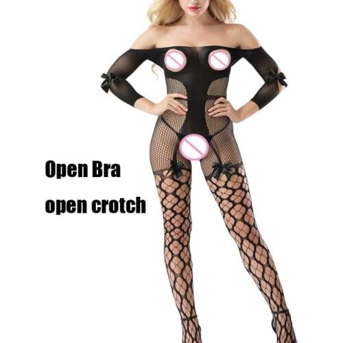 Erotic Lingerie Open Bra Sexy Lingerie Hot Erotic Underwear Fishnet Body Stocking Plus Size Lenceria Babydolls Open Crotch Qq196