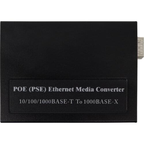 POE (PSE) Ethernet Media Converter 10/100/1000Base-T To 1000Base-X