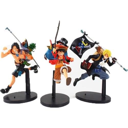 20cm 3Styles Banpresto Anime OP Figure Monkey D Luffy Portgas D Ace Sanji PVC Action Figure Collectible Model Toys