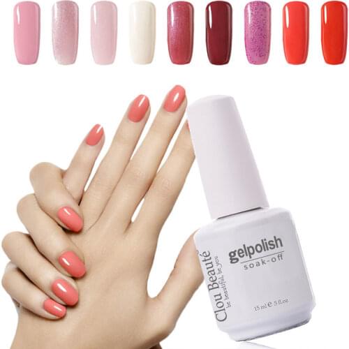 Hot Sale Colors 15ml Clou Beaute Choose 1 Color Gel Lacquer Nail Gel Polish Soak Off UV Gel Nail Polish Gel Varnishes