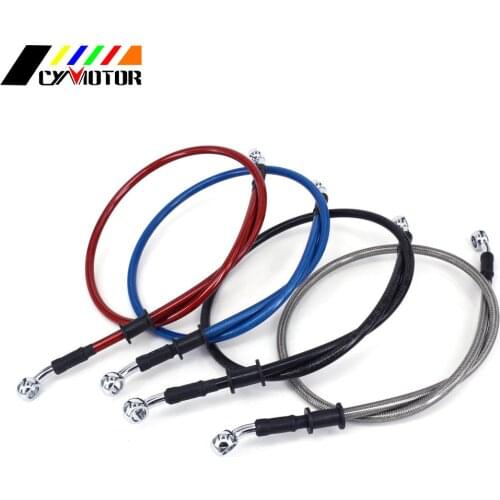 Motorcycle 500MM 600MM 700MM 800MM 900MM Hydraulic Reinforced Brake Clutch Oil Hose Line Pipe Dirt Pit Bike 28° Banjo